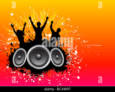 Abstract grunge music background Stock Photo