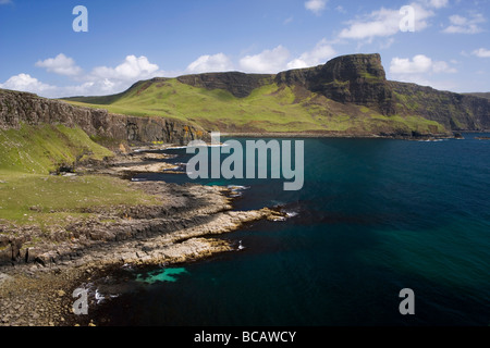 Moonen bay and Waterstein Head viewed from Neist Point on the Isle of Skye, Scotland. Stock Photo