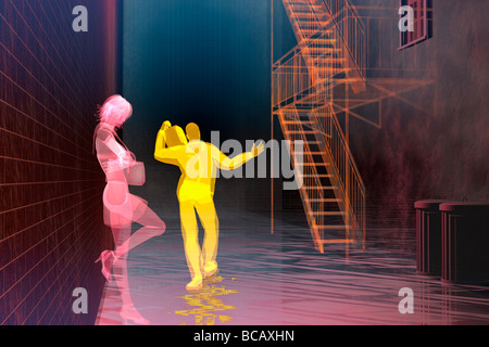 Man with boombox Stock Photo