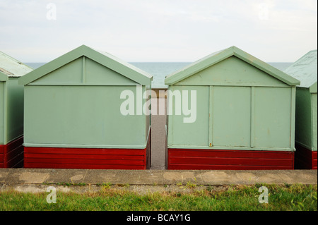 Beach huts in brighton Stock Photo