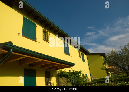 Modern Italian country house in a blue sky background Stock Photo