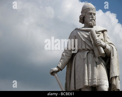 The Statue of King Alfred the Great which resides in Wantage Market Place Oxfordshire England Stock Photo