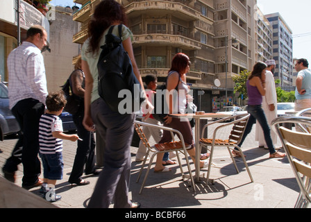 hamra street beirut lebanon Stock Photo