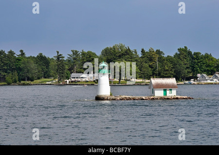 Lighthouse on one of the 1000 Islands, Ontario, Canada