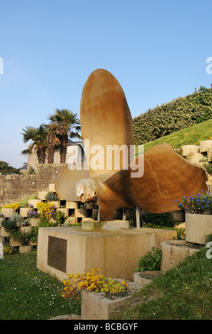 The propeller from the ship Hilda in Dinard Stock Photo