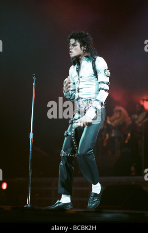 Michael Jackson in concert at Wembley 22nd July 1988 Stock Photo
