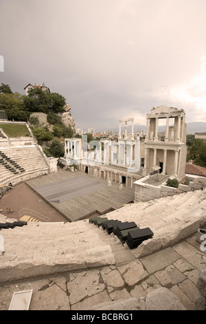 Ancient Roman amphitheatre Plovdiv Bulgaria Eastern Europe Stock Photo