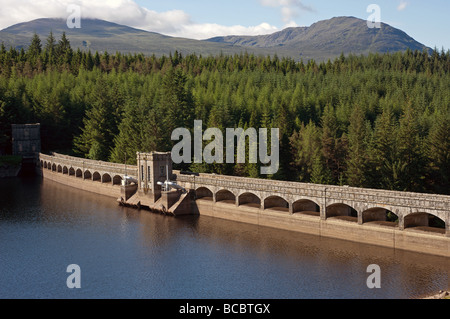 Loch Laggan hydro-electric water dam, Scotland. Stock Photo