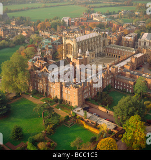 Eton College in autumn Windsor Berkshire UK aerial view Stock Photo