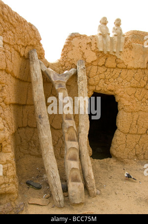 Burkina Faso. Lobi country. Sukala or traditional animist house. Stock Photo