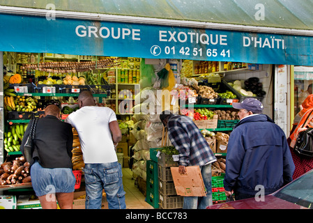 Barbes Rochechouart african arab quarter district of Paris. Stock Photo