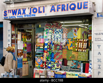 Barbes Rochechouart african arab quarter district of Paris. Stock Photo