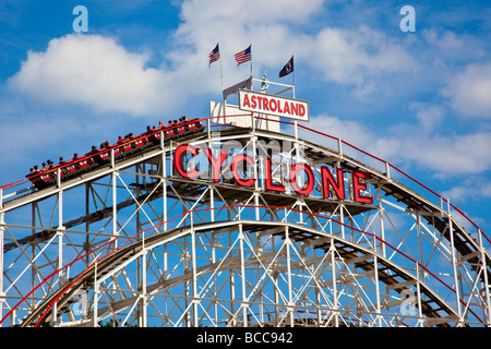 Coney Island Roller Coaster Stock Photo - Alamy