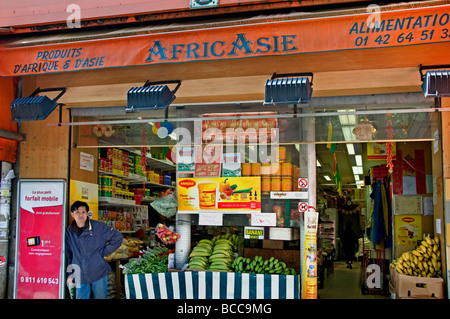 Barbes Rochechouart african arab quarter district of Paris. Stock Photo