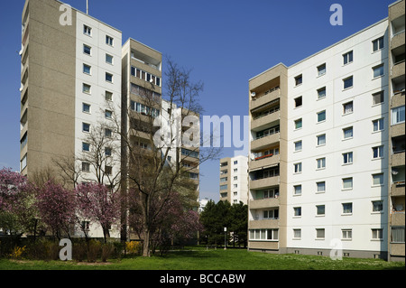 Wien Plattenbauten Vienna Building made with precast Concrete Slabs Stock Photo