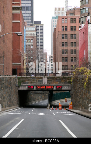 Do not enter sign on a bridge tunnel in New York City USA 2006 Stock Photo