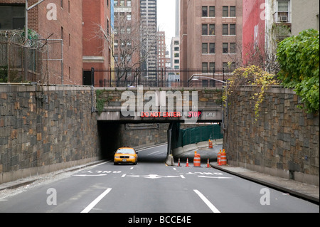 Do not enter sign on a bridge tunnel in New York City USA 2006 Stock Photo