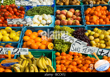 Fruit stall on the market in Arras, France Stock Photo