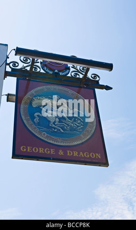 George and Dragon pub sign Dragon s Green West Sussex UK Stock Photo