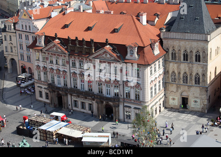 Kinsky Palace in Old Town Square, Prague, Czech Republic Stock Photo