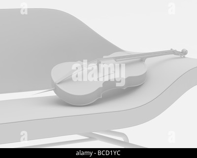 High resolution image cello 3d illustration over white backgrounds Stock Photo