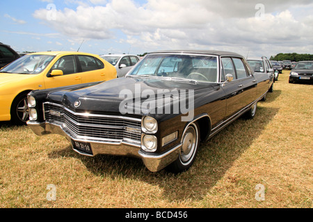 A 1968 Cadillac Fleetwood Brougham in the public car park at the Goodwood Festival of Speed, July 2009. Stock Photo