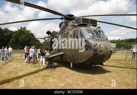 A Royal Navy Sea King helicopter on display at the Goodwood Festival of Speed, July 2009. Stock Photo