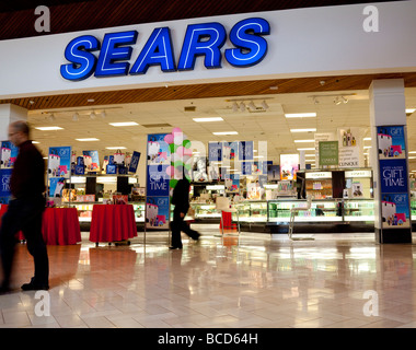 entrance to Sears department store, Coquitlam Centre Mall, Barnet Highway, Coquitlam, BC, Canada Stock Photo