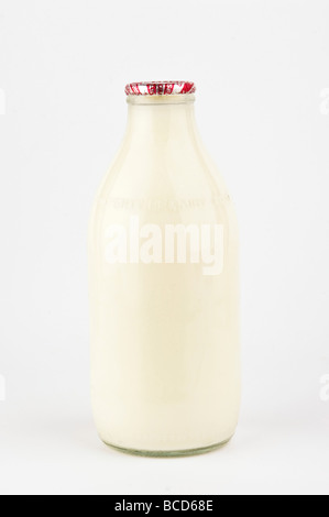 full milk bottle Stock Photo