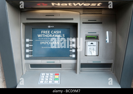 Cash point machine England Britain UK Stock Photo