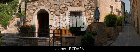 Little girl statue at Tossa de Mar Stock Photo