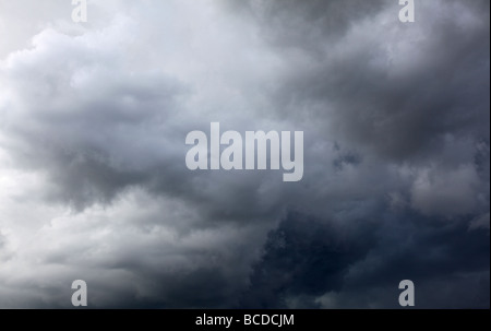 stormy, threatening sky developing thunder clouds, ideal background image Stock Photo