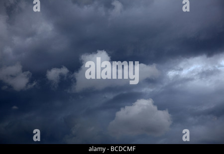 stormy, threatening sky developing thunder clouds, ideal background image Stock Photo