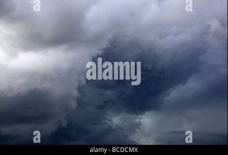 stormy, threatening sky developing thunder clouds, ideal background image Stock Photo