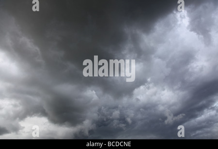 stormy, threatening sky developing thunder clouds, ideal background image Stock Photo