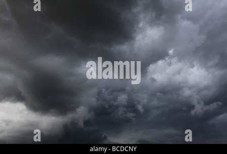 stormy, threatening sky developing thunder clouds, ideal background image Stock Photo