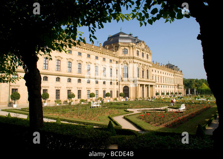 Wurzburg Residenz, a Baroque palace, completed in 1744 in Wurzburg, Germany Stock Photo