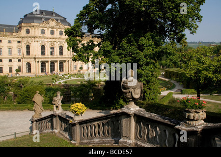 Wurzburg Residenz, a Baroque palace, completed in 1744 in Wurzburg, Germany Stock Photo