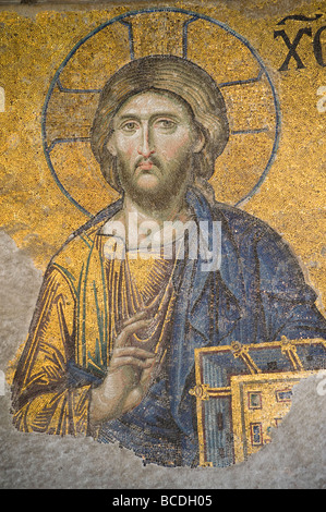 The mosaic depicts Christ from the Deesis panel in Aya Sofya Istanbul Turkey Istanbul Turkey Stock Photo