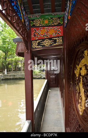 Beautiful traditional Chinese houses in the gardens of the presidential palace in Nanjing China Stock Photo