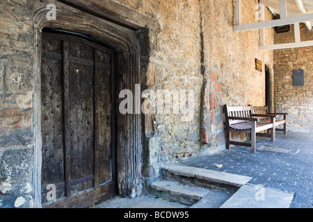 16th Century Guildhall on Ramparts Walk Totnes Devon England Stock Photo