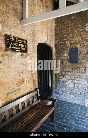 16th Century Guildhall on Ramparts Walk Totnes Devon England Stock Photo