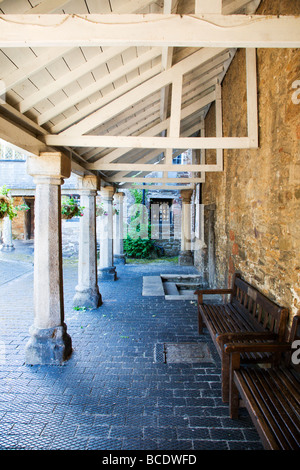 16th Century Guildhall on Ramparts Walk Totnes Devon England Stock Photo