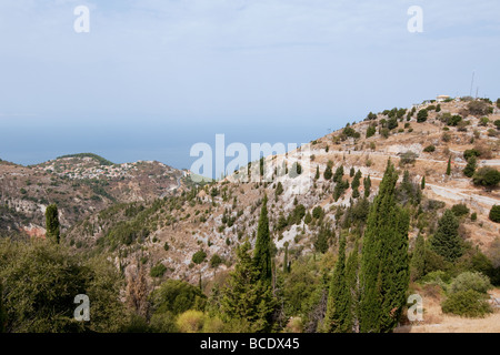 Landscape from Greek mainland near the west coast Greece Stock Photo