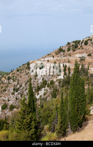 Landscape from Greek mainland near the west coast Greece Stock Photo