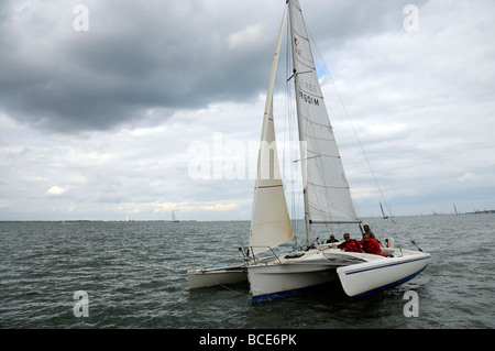 Round the Island Race 2009 F27 Trimaran Stock Photo