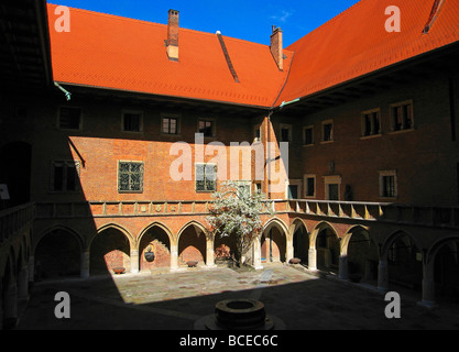 Krakow Oldest school in Poland courtyard of Collegium Maius Museum Jagiellonian University Old Town District UNESCO spring Stock Photo