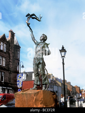 Statue of John Muir, pioneering conservationist and a founder of the US Sierra Club. Statue stands in High St, Dunbar, Scotland Stock Photo