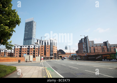 Hacienda G-Mex and Beetham tower in Manchester UK Stock Photo