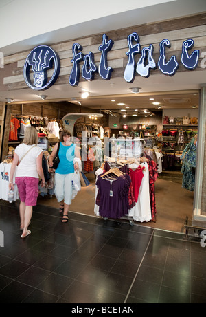 Shoppers at the Fat Face shop, North Terminal, Gatwick airport, UK Stock Photo